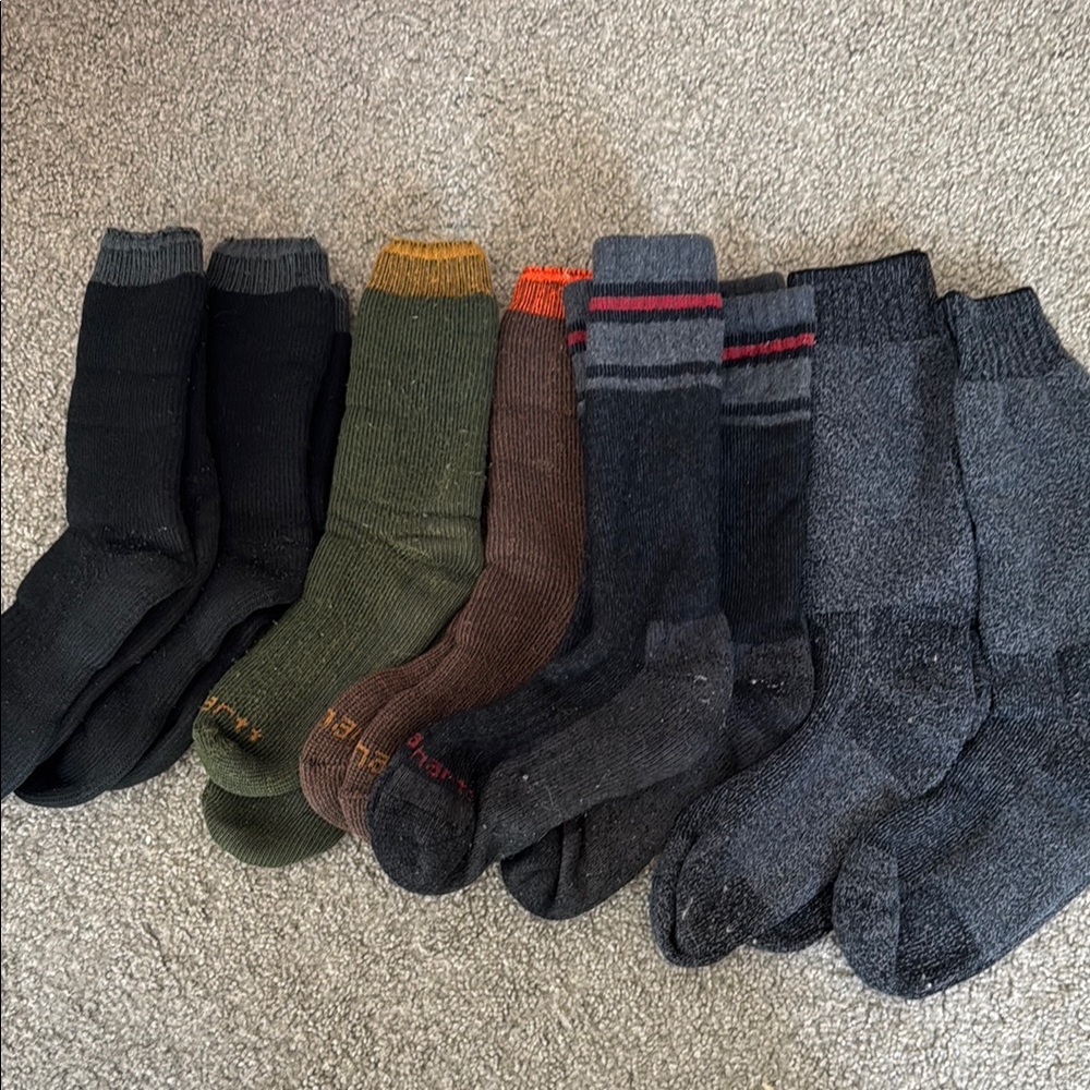Carhartt Assorted Color Men's thick wool Socks - size 10